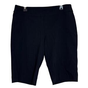Counterparts Size 14 Black Pull On Stretchy Above The Knee Shorts